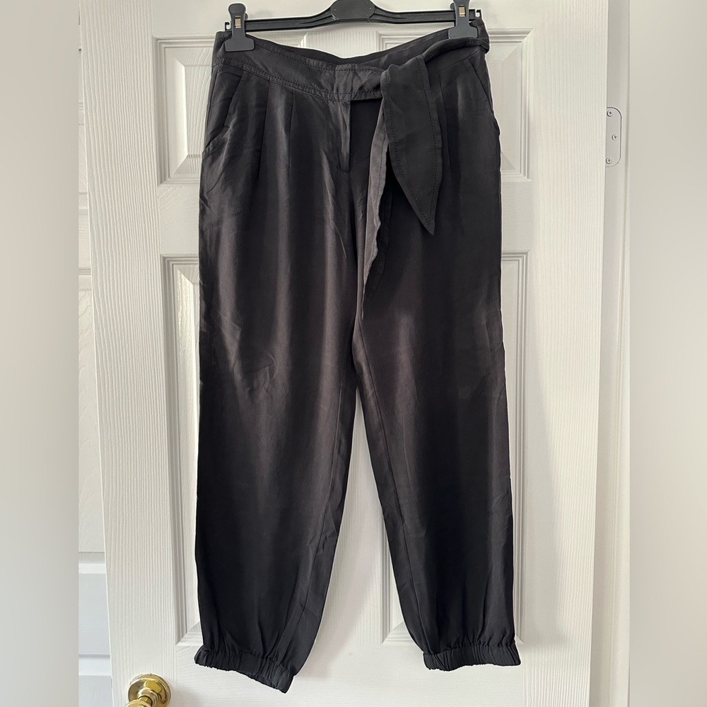 Stylish Black Tie-Waist Pants